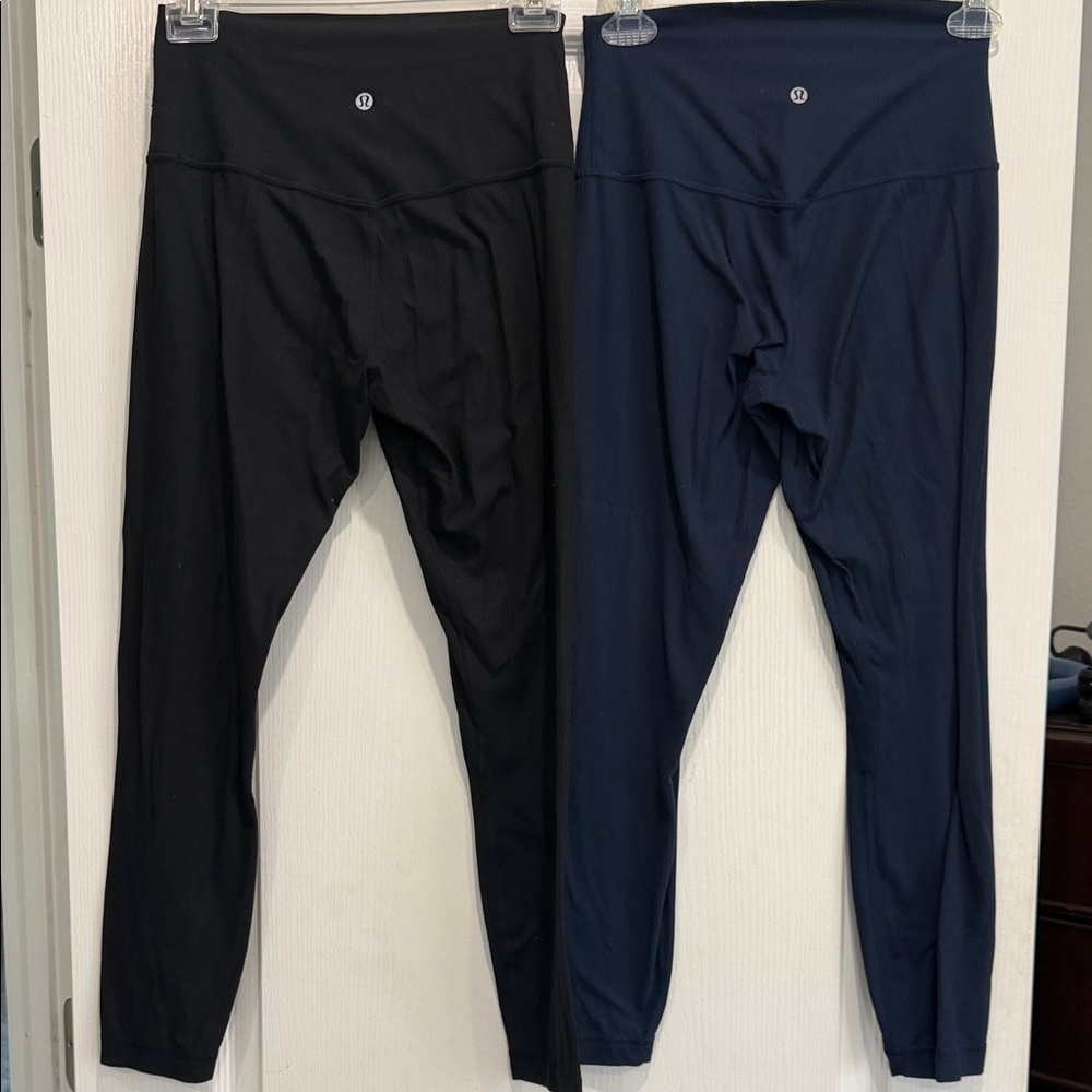 Lululemon align high rise ribbed 25” LOT 2 pair size 6